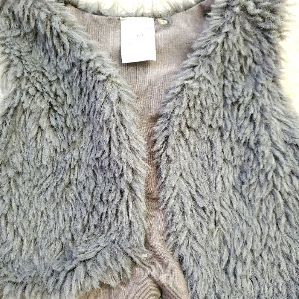 Kyle & Deena 24M‎ Gray Fur Vest Toddler Girls